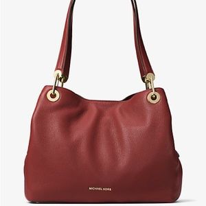 Michael Kors Raven Leather Shoulder Bag